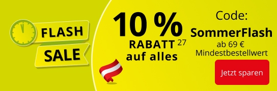 10 % Rabatt auf alles mit Code SommerFlash - Weitere Bedingungen unter Fußnote 27
